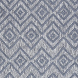 6' X 9' Denim Blue Argyle Indoor Outdoor Area Rug