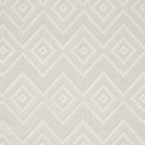 5' X 7' Ivory And White Argyle Indoor Outdoor Area Rug