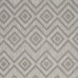 5' X 7' Silver Grey Argyle Indoor Outdoor Area Rug