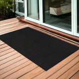 3' X 5' Black Non Skid Indoor Outdoor Area Rug