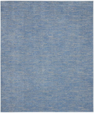 9' X 12' Blue And Grey Striped Non Skid Indoor Outdoor Area Rug
