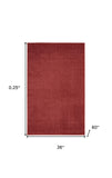 3' X 5' Brick Red Non Skid Indoor Outdoor Area Rug