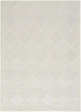 5' X 7' Ivory And White Ikat Indoor Outdoor Area Rug