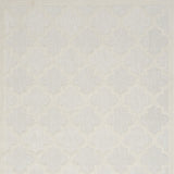 5' X 7' Ivory And White Ikat Indoor Outdoor Area Rug