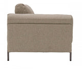 Contemporary 84" Tan Sofa With Two Cushions