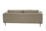 Contemporary 84" Tan Sofa With Two Cushions