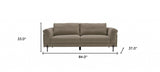 Contemporary 84" Tan Sofa With Two Cushions