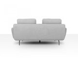 Contempo Retro 89" Light Gray Loveseat