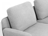 Contempo Retro 89" Light Gray Loveseat