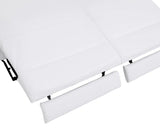 83" White And Silver Italian Leather USB Sofa