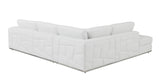 White Italian Leather Reclining L Shaped Two Piece Corner Sectional