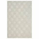 5' X 7' Gray And Ivory Geometric Stain Resistant Indoor Outdoor Area Rug