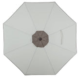 9' Grey Polyester Octagonal Tilt Market Patio Umbrella