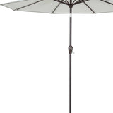 9' Grey Polyester Octagonal Tilt Market Patio Umbrella