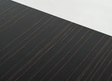 87" Black And Rose Gold Rectangular Dining Table