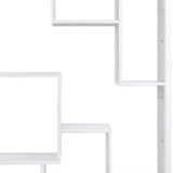 75" White Composite Zig Zag Multi Tier Bookcase