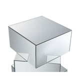 24" Clear Mirrored Square Mirrored End Table