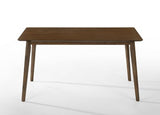 59" Walnut Rectangular Solid Wood Dining Table