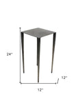 24" Nickel Iron Square End Table