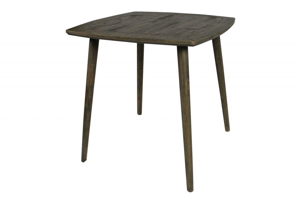 36" Brown Square Solid Wood Dining Table