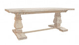 81" Light Brown Rectangular Solid Wood Dining Table