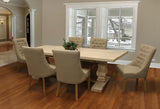 81" Light Brown Rectangular Solid Wood Dining Table