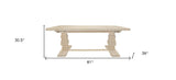81" Light Brown Rectangular Solid Wood Dining Table