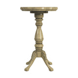 20" Beige Manufactured Wood Round End Table