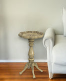 20" Beige Manufactured Wood Round End Table