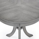 26" Gray Manufactured Wood Round End Table