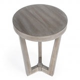 24" Gray Manufactured Wood Round End Table