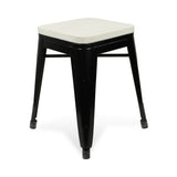 " White And Black Backless Bar Chair