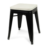 " White And Black Backless Bar Chair