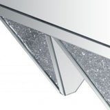 37" Silver Glass Square Mirrored Coffee Table