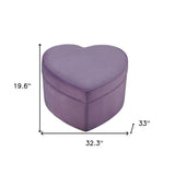 32" Purple Velvet Specialty Storage