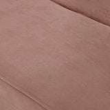 45" Blush And Brown Upholstered Velvet Bench
