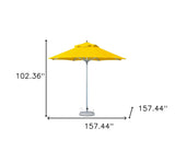 13' Yellow Polyester Round Market Patio Umbrella
