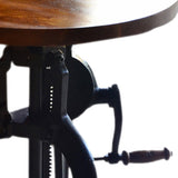 19" Black And Chestnut Solid Wood Round End Table