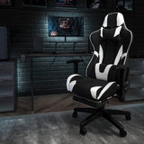 Black Reclining Gaming Chair with Footrest