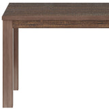 63" Espresso Solid Wood Dining Table