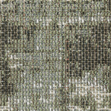 8' x 10' Green and Ivory Abstract Stain Resistant Indoor Outdoor Area Rug
