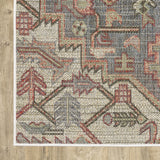 2' X 8' Blue Geometric Stain Resistant Indoor Outdoor Area Rug