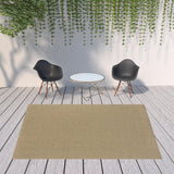 8' x 11' Beige Stain Resistant Indoor Outdoor Area Rug