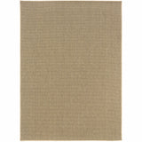 8' x 11' Beige Stain Resistant Indoor Outdoor Area Rug