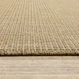 8' x 11' Beige Stain Resistant Indoor Outdoor Area Rug
