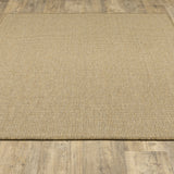 8' x 11' Beige Stain Resistant Indoor Outdoor Area Rug