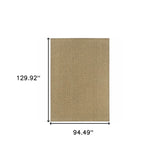 8' x 11' Tan Stain Resistant Indoor Outdoor Area Rug