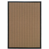 2' x 3' Beige and Black Geometric Stain Resistant Indoor Outdoor Area Rug