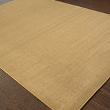 4' x 6' Beige Stain Resistant Indoor Outdoor Area Rug
