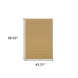 4' x 6' Beige Stain Resistant Indoor Outdoor Area Rug